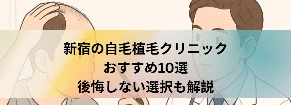 新宿の自毛植毛クリニックおすすめ10選｜後悔しない選び方も解説