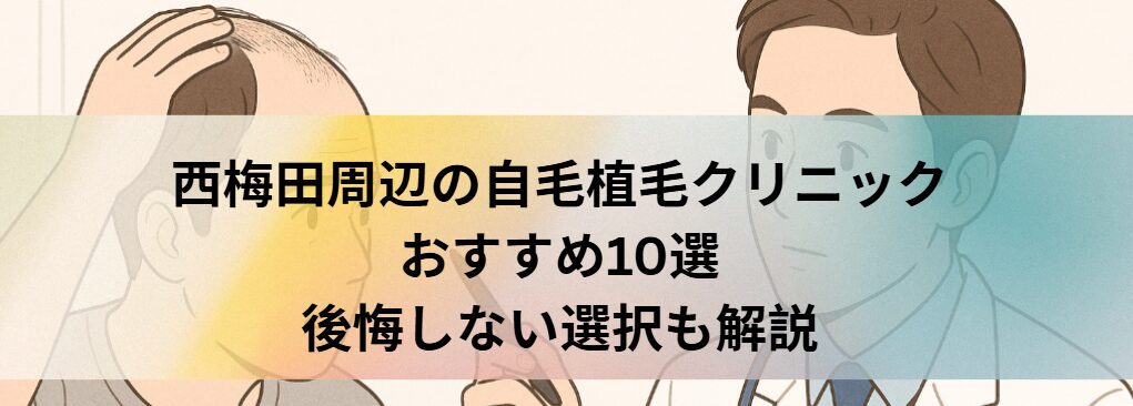 西梅田周辺の自毛植毛クリニックおすすめ10選｜後悔しない選び方も解説