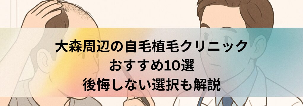 大森周辺の自毛植毛クリニックおすすめ10選｜後悔しない選び方も解説