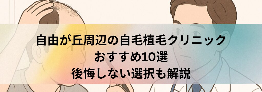自由が丘周辺の自毛植毛クリニックおすすめ10選｜後悔しない選び方も解説