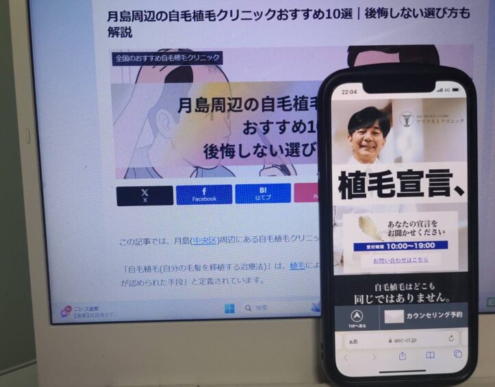 月島周辺の自毛植毛クリニックおすすめ10選｜後悔しない選び方も解説